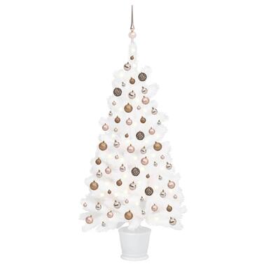 vidaXL Arbre de Noël artificiel pré-éclairé et boules blanc 90 cm product