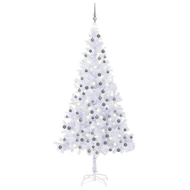 vidaXL Kunstkerstboom met verlichting en kerstballen 910 takken 210 cm product
