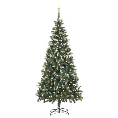 vidaXL Kunstkerstboom met verlichting en kerstballen 210 cm product