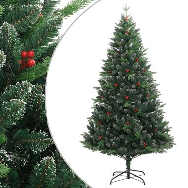 vidaXL Sapin de Noël artificiel à charnières avec baies rouges 240 cm product