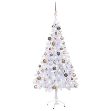 vidaXL Kunstkerstboom met verlichting en kerstballen 380 takken 150 cm product