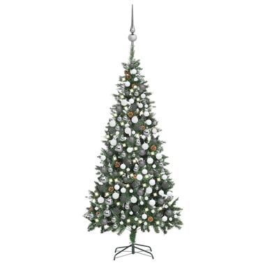 vidaXL Arbre de Noël artificiel pré-éclairé/boules pommes de pin 210cm product