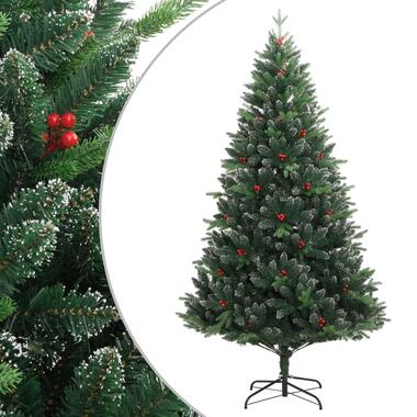 vidaXL Sapin de Noël artificiel à charnières avec baies rouges 150 cm product