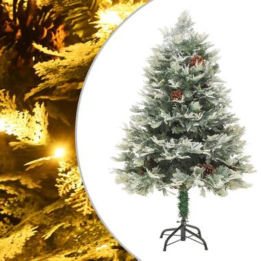 vidaXL Sapin de Noël pré-éclairé et pommes de pin vert 120cm PVC et PE product