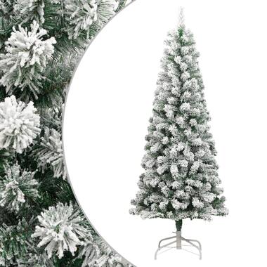 vidaXL Sapin de Noël artificiel à charnières avec neige floquée 210 cm product