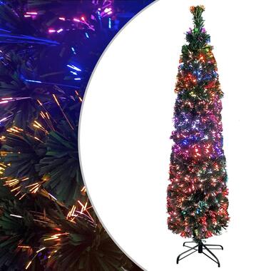 vidaXL Arbre de Noël artificiel mince et support 240 cm fibre optique product