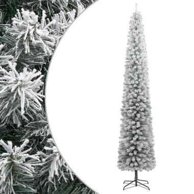 vidaXL Sapin de Noël mince avec support et flocon de neige 270 cm PVC product