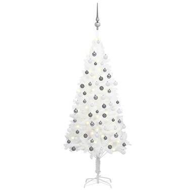 vidaXL Kunstkerstboom met verlichting en kerstballen 120 cm wit product