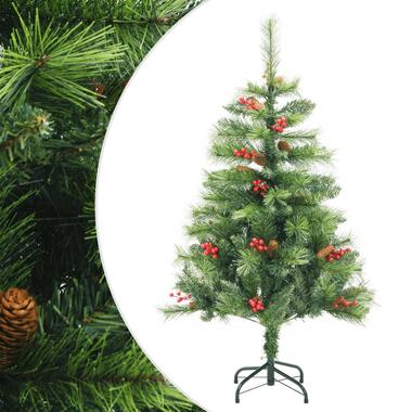 vidaXL Sapin de Noël artificiel avec pommes de pin et baies 120 cm product