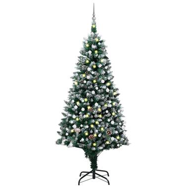 vidaXL Arbre de Noël artificiel pré-éclairé/boules pommes de pin 210cm product