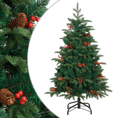 vidaXL Sapin de Noël artificiel avec pommes de pin et baies 120 cm product