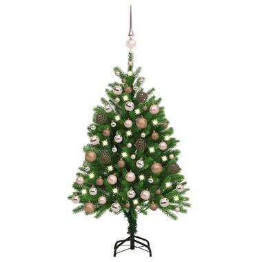 vidaXL Kunstkerstboom met verlichting en kerstballen 120 cm groen product