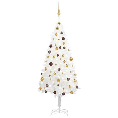 vidaXL Kunstkerstboom met verlichting en kerstballen 180 cm wit product