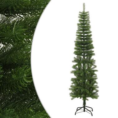 vidaXL Sapin de Noël artificiel mince avec support 210 cm PE product