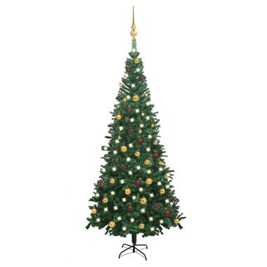 vidaXL Arbre de Noël artificiel pré-éclairé et boules L 240 cm vert product