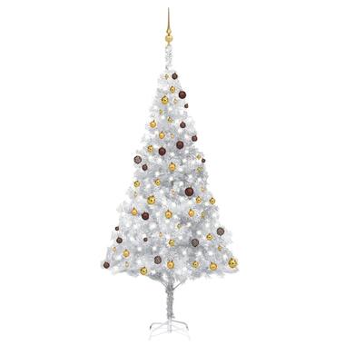 vidaXL Arbre de Noël artificiel pré-éclairé/boules argenté 240 cm PET product