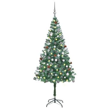 vidaXL Arbre de Noël artificiel pré-éclairé/boules pommes de pin 180cm product