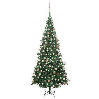 vidaXL Arbre de Noël artificiel pré-éclairé et boules L 240 cm vert product