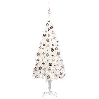 vidaXL Kunstkerstboom met verlichting en kerstballen 180 cm wit product