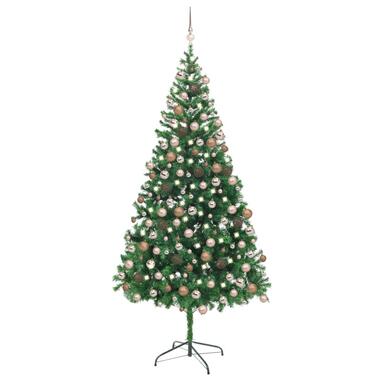 vidaXL Kunstkerstboom met verlichting en kerstballen 910 takken 210 cm product