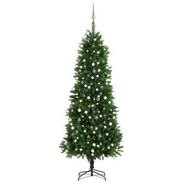 vidaXL Arbre de Noël artificiel pré-éclairé et boules 240 cm vert product