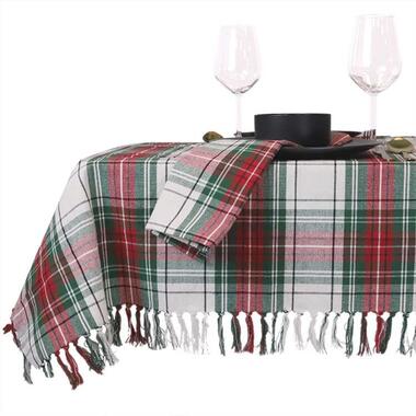 Unique Living - Nappe de Noël Tartan - 150x300cm - Blanc product