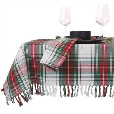 Unique Living - Nappe de Noël Tartan - 150x250cm - Blanc product