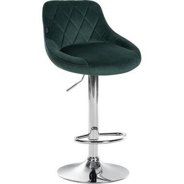 CLP Tabourets de bar Lazio Chrome Frame - Tissu - Vert foncé product