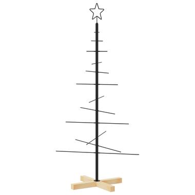 vidaXL Arbre de Noël en métal avec base en bois noir 120 cm product