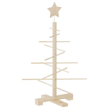 vidaXL Arbre de Noël en bois pour décoration 75 cm bois massif de pin product