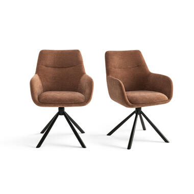 Furnihaus Draaibare - Eetkamerstoelen met armleuning set van 2 - Olivia - product