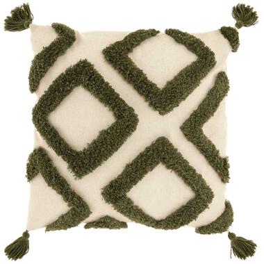 Unique Living - Coussin Cruz - 45x45cm - Vert Thé product