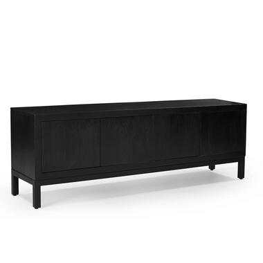 TV-Meubel Zwart - 180cm - Mangohout - TV-Meubel Puck product