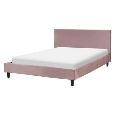 FITOU - Tweepersoonsbed - Roze - 140 x 200 cm - Fluweel product