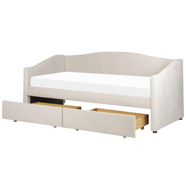 Lit à rangement en tissu beige clair 90 x 200 cm VITTEL product