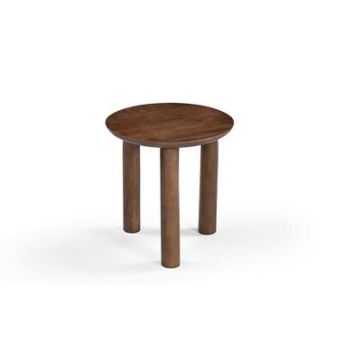 Bijzettafel Rond - Bruin - Hout - 40 cm - Bijzettafel Alice product