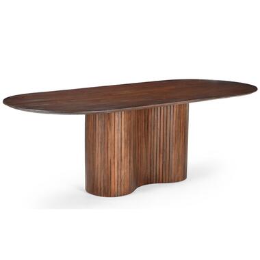 Table de salle à manger ovale Ava - bois brun foncé - 300 cm product