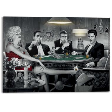 Schilderij Monroe, Bogart, Dean, Elvis - 100x140cm - Zwart-Wit product