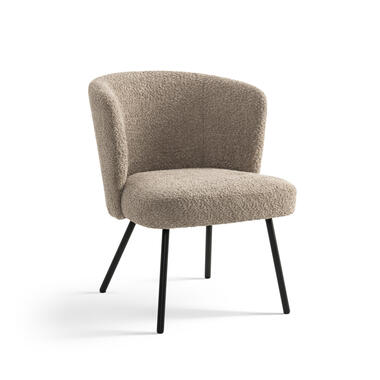 Furnihaus Fauteuil Cindy Boucle Taupe Stof product
