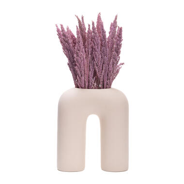 QUVIO Vase - Forme en U - Céramique - Beige product