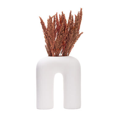 QUVIO Vase - Forme en U - Céramique - Blanc product
