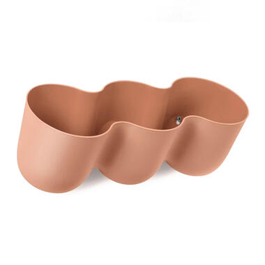 QUVIO Wand bloempot-trio plastic - Terracotta product