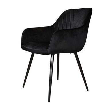 Chaise de bras Gaby en velours noir product