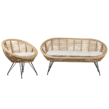 MARATEA - Loungeset - Lichtbeige - Rotan product