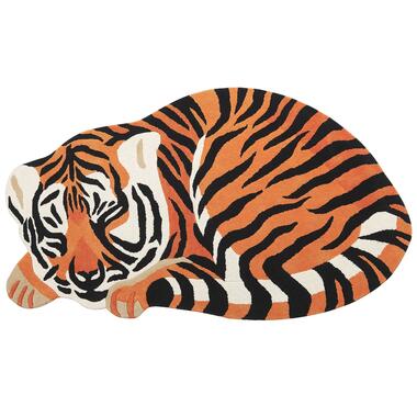 Tapis pour enfants en laine orange 100 x 155 cm tigre RAJAH product