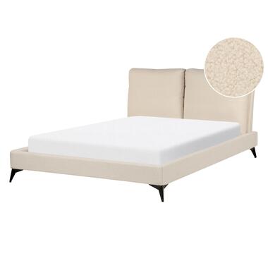 MELLE - Tweepersoonsbed - Beige - 140 x 200 cm - Bouclé product