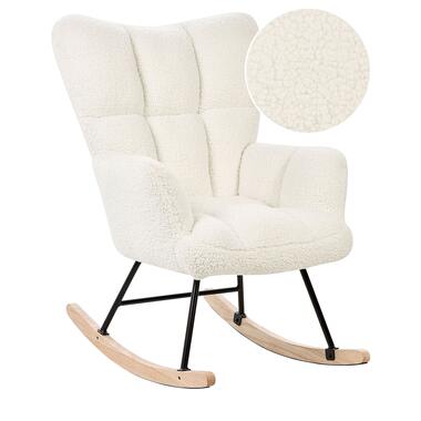 Chaise à bascule en tissu bouclé blanc OULU product