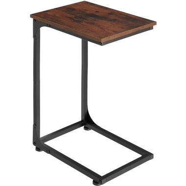 tectake Table d’appoint Erie 40x30x63cm, Bois Foncé Industriel, Rustique product