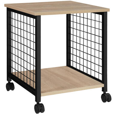 tectake Table d’appoint Gary 40x40x48cm, Bois Clair Industriel, Chêne Sonoma product