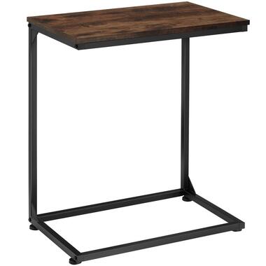 tectake Bijzettafel Cardiff 55,5x35x67cm, Industrieel Hout Donker, Rustiek product